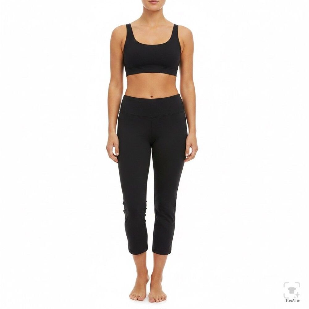 Avia Yoga Pants Womens Medium Black Stretch Athletic Workout Straight Leg